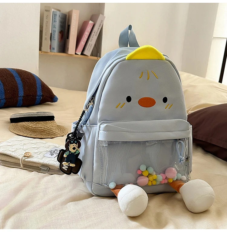 Charmanter Mini-Schulrucksack für Kinder mit Entenmotiv