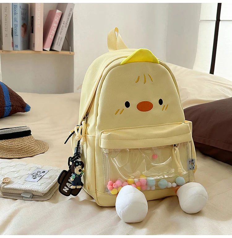 Charmanter Mini-Schulrucksack für Kinder mit Entenmotiv