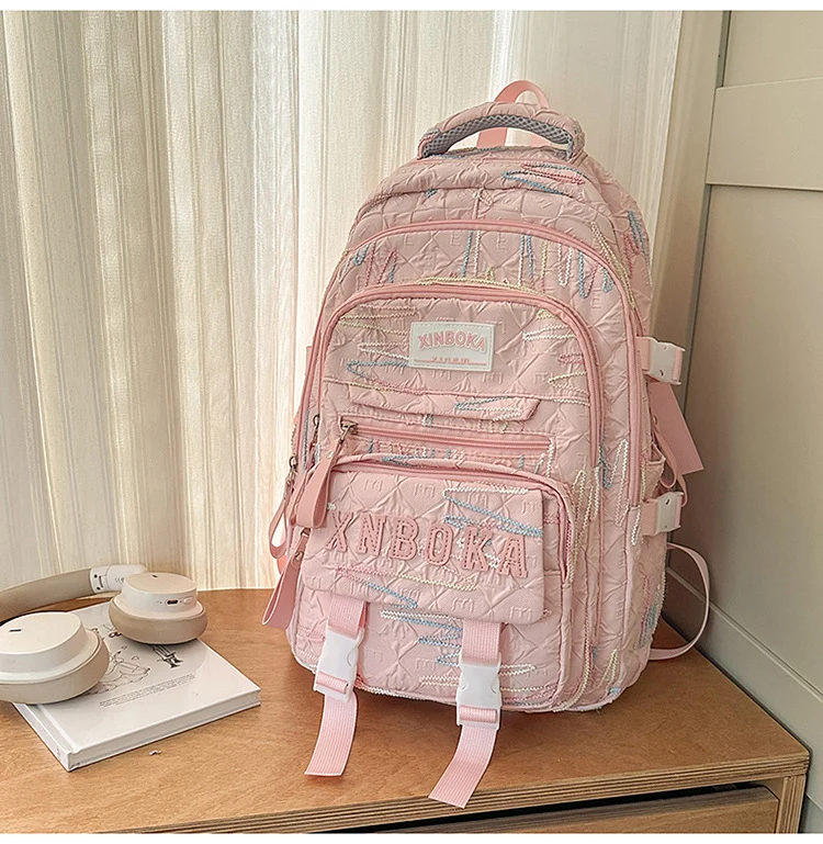 Multifunktionaler Schulrucksack mit Muster
