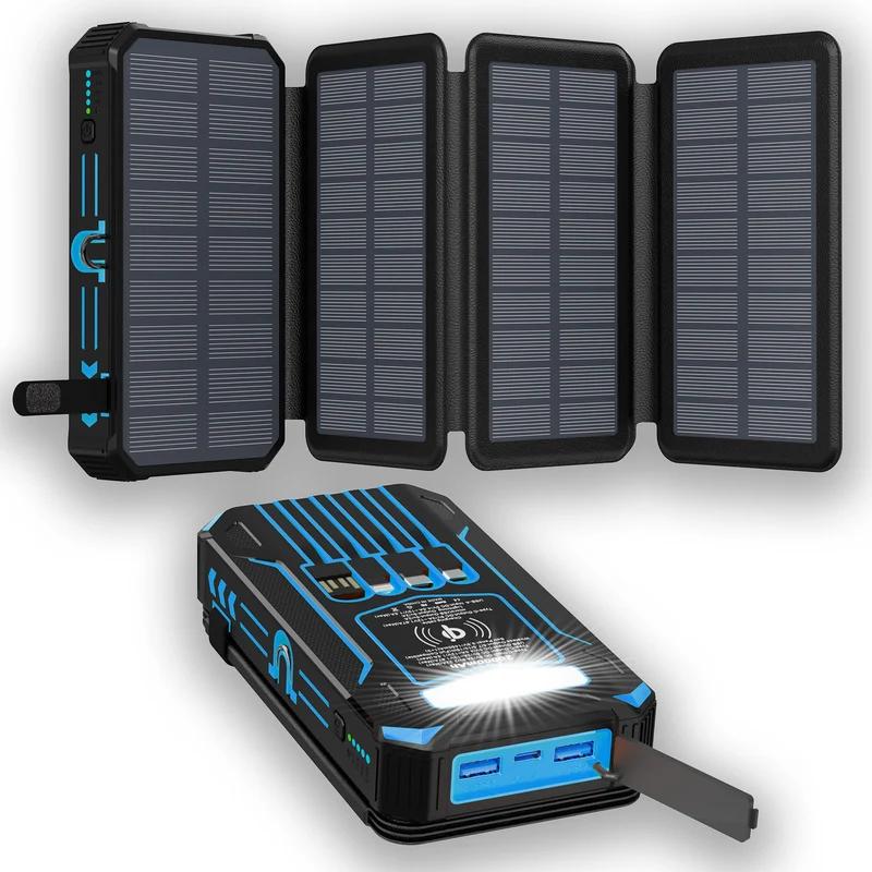 Solarbetriebene Powerbank mit Schnellladefunktion von Skanto