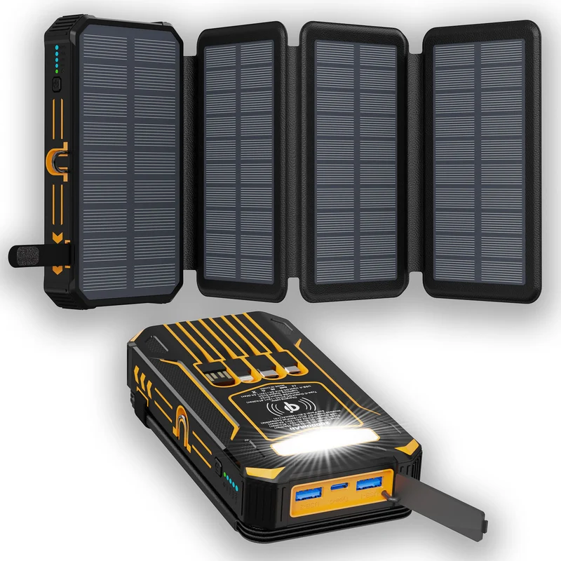 Solarbetriebene Powerbank mit Schnellladefunktion von Skanto
