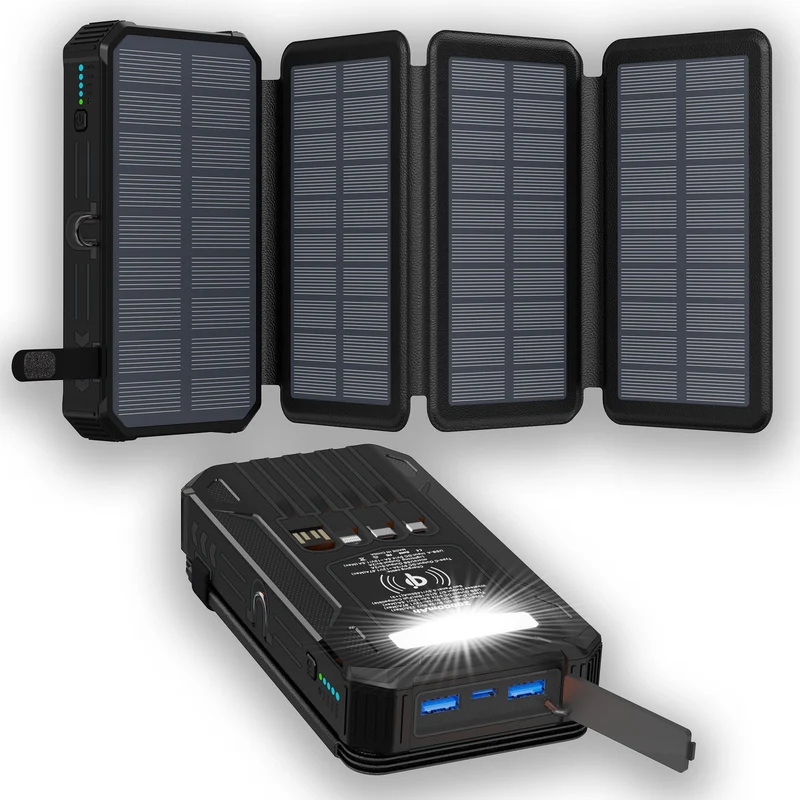 Solarbetriebene Powerbank mit Schnellladefunktion von Skanto