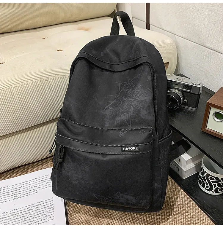 Lässiger Schulrucksack mit Marmormuster
