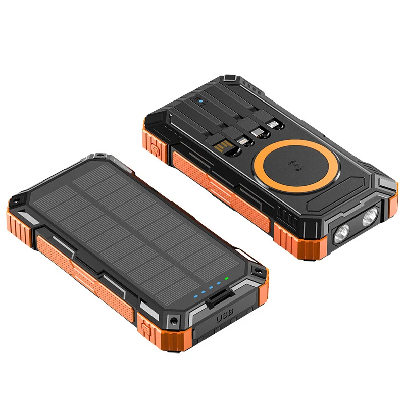 Solar Powerbank mit integriertem LED-Licht Skanto