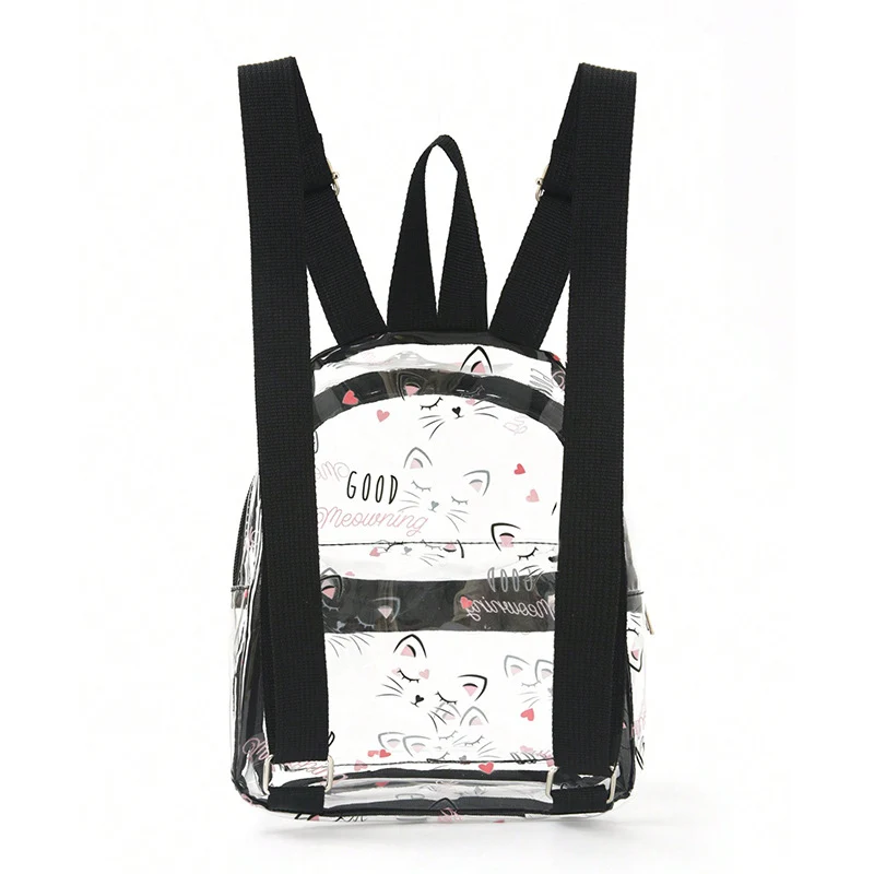 Transparenter Damenrucksack mit Katzenmotiv Skanto