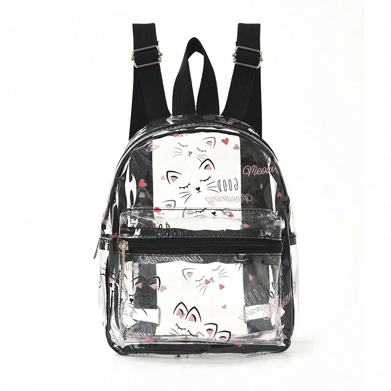 Transparenter Damenrucksack mit Katzenmotiv Skanto