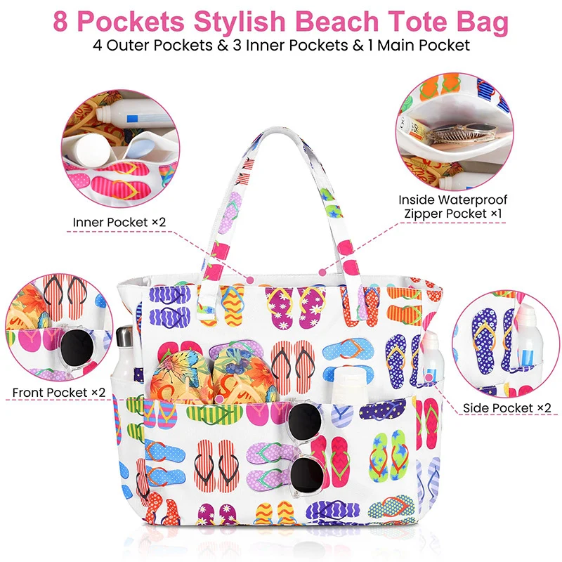 Strandtasche mit praktischem Stauraum und robustem Design Skanto