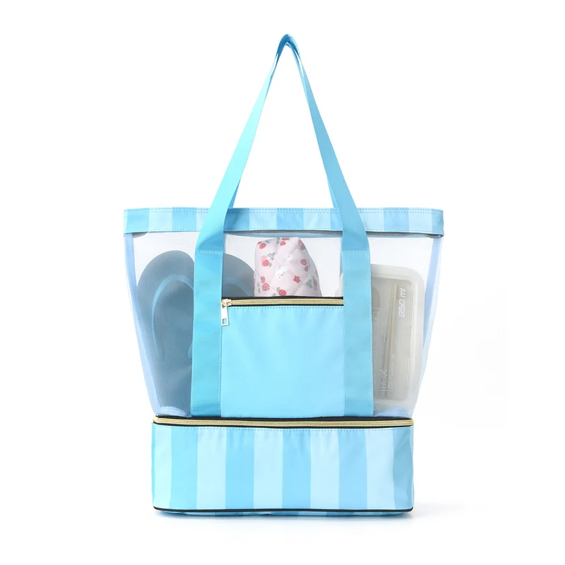 Strandtasche mit transparentem Design und viel Stauraum Skanto