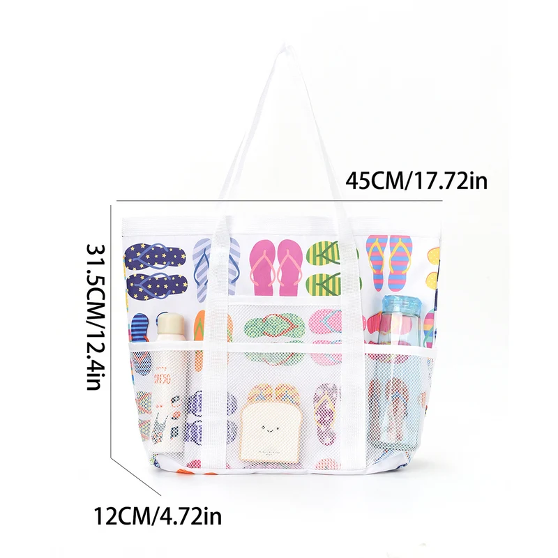 Strandtasche mit transparentem Design und großem Fach Skanto