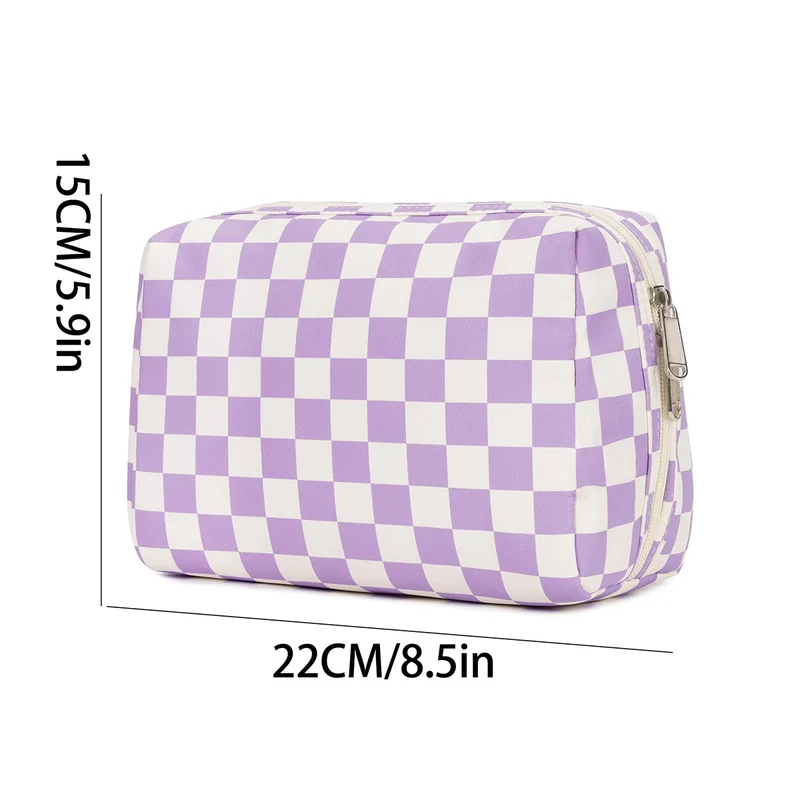 Stylische Kosmetiktasche mit Karomuster Skanto
