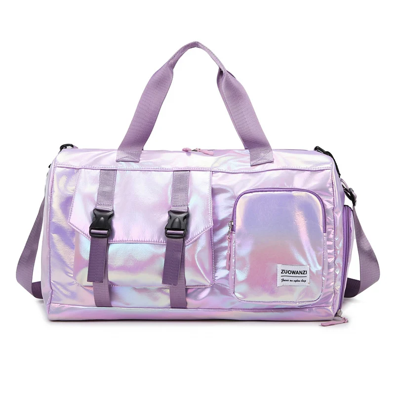 Moderne Reisetasche mit holografischer Oberfläche und praktischen Fächern Skanto