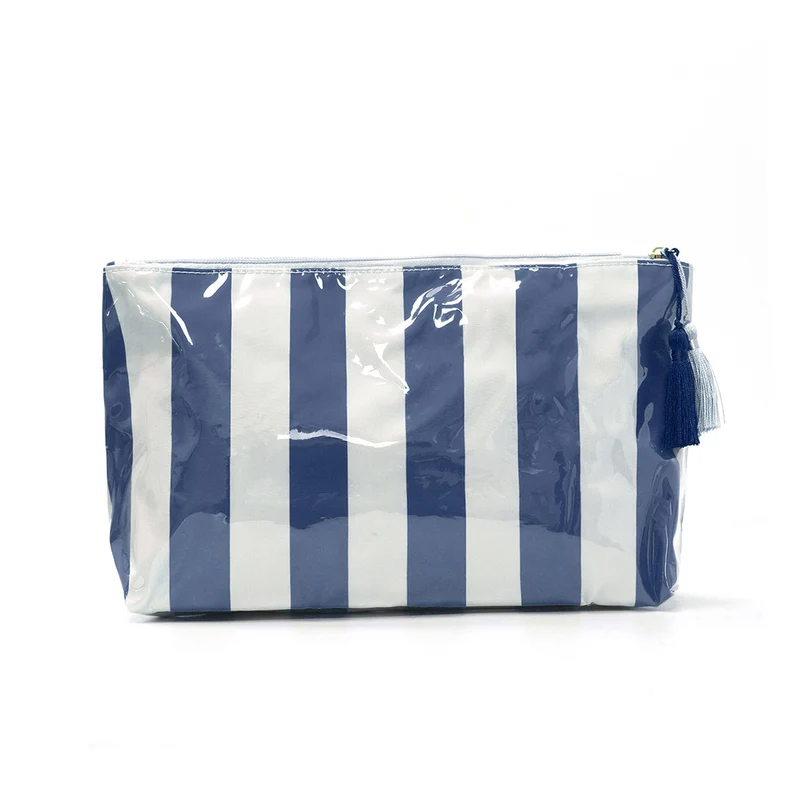 Kosmetiktasche mit praktischem Reißverschluss und farbenfrohem Karomuster Skanto