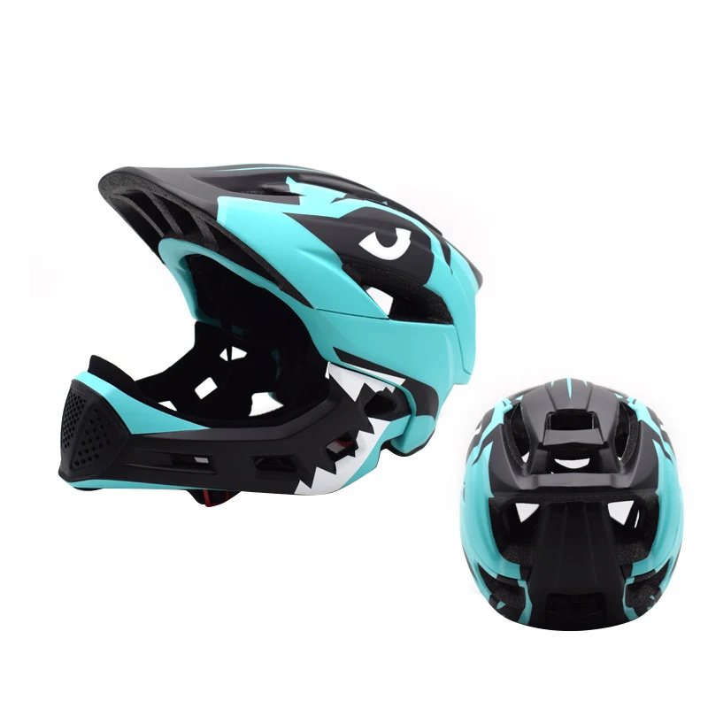 Stylischer Fullface-Mountainbike-Helm für Kinder Skanto