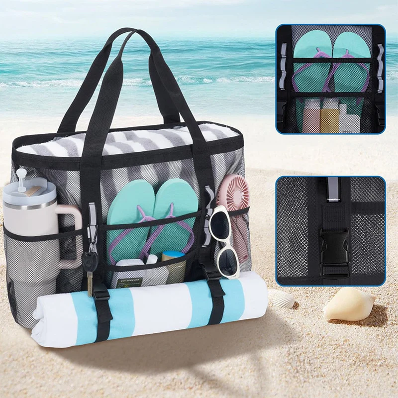 Multifunktionale Strandtasche mit Mesh-Design Skanto