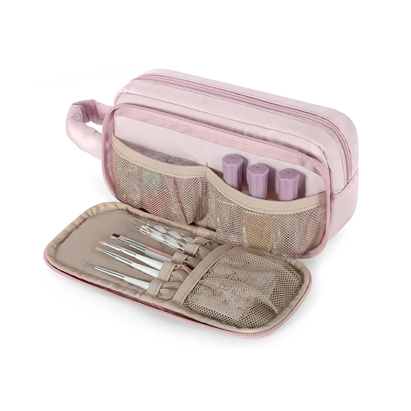 Kosmetik-Organizer-Tasche mit transparentem Design und praktischen Taschen Skanto