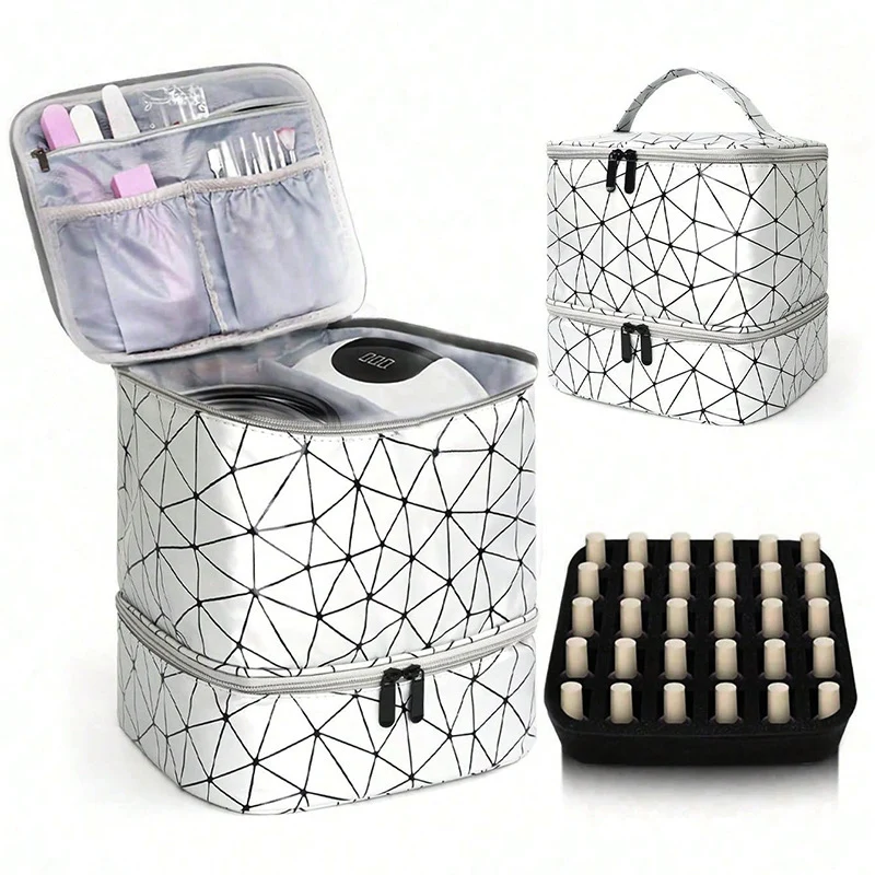 Kosmetik-Organizer-Tasche mit doppeltem Design und strapazierfähigem Innenfutter Skanto