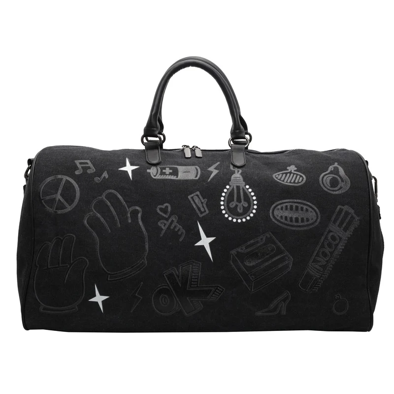 Reisetasche mit einzigartigem Design aus grauem Kunstleder Skanto