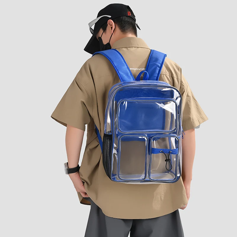 Transparenter Schulrucksack mit mehreren Fächern Skanto