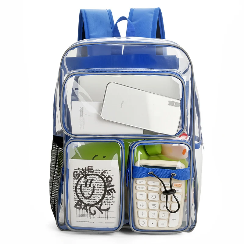Transparenter Schulrucksack mit mehreren Fächern Skanto