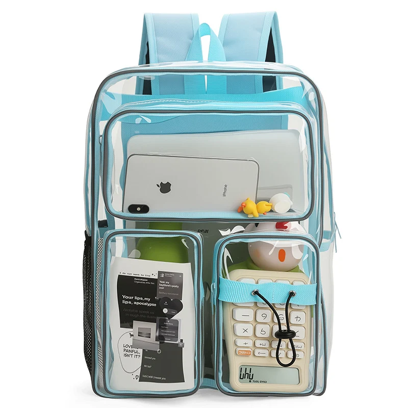 Transparenter Schulrucksack mit mehreren Fächern Skanto