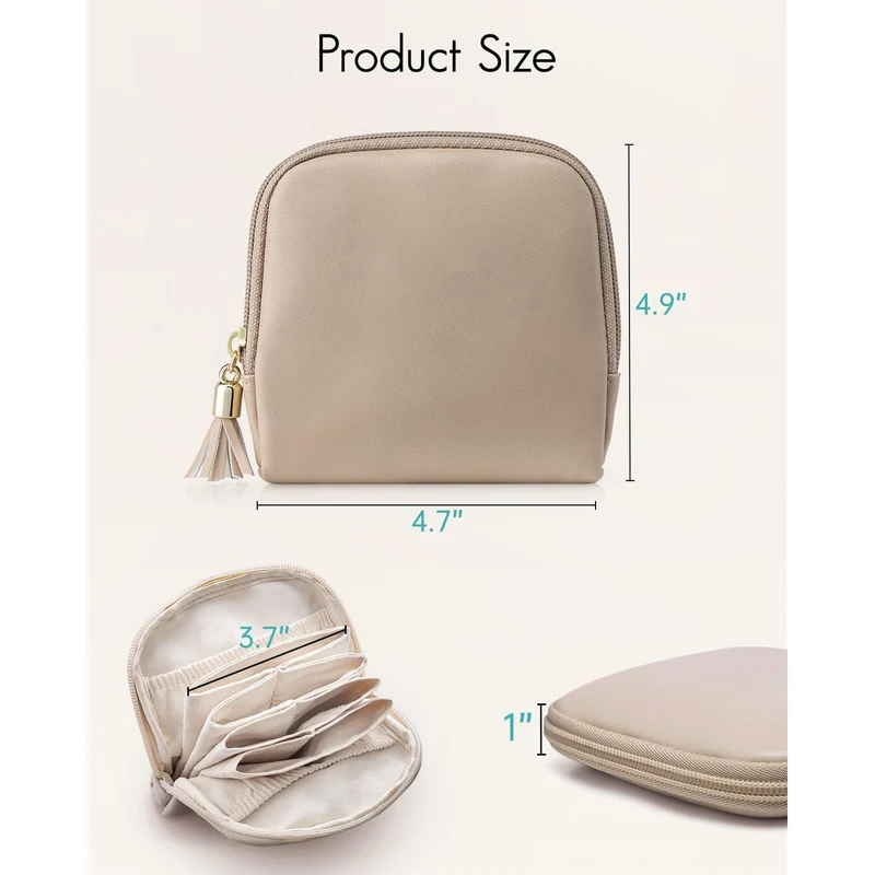 Kosmetik-Organizer mit strukturiertem Innenraum und eleganter Quaste Skanto