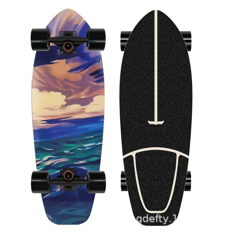 Skateboard Skanto mit künstlerischem Löwen-Design