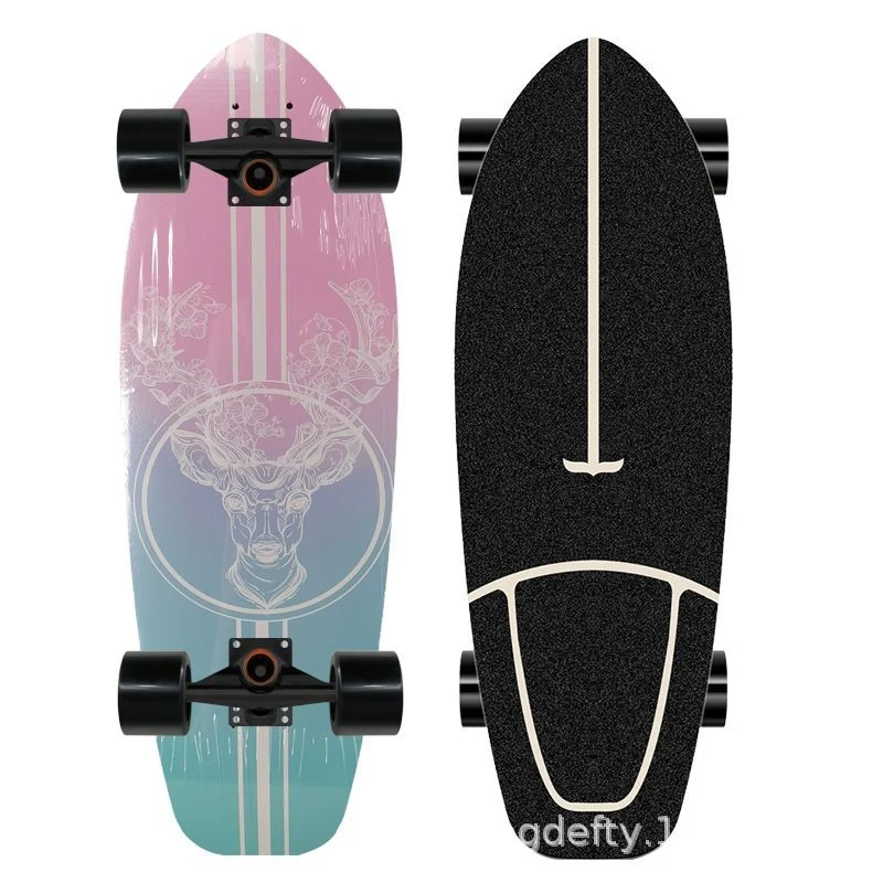 Skateboard Skanto mit künstlerischem Löwen-Design