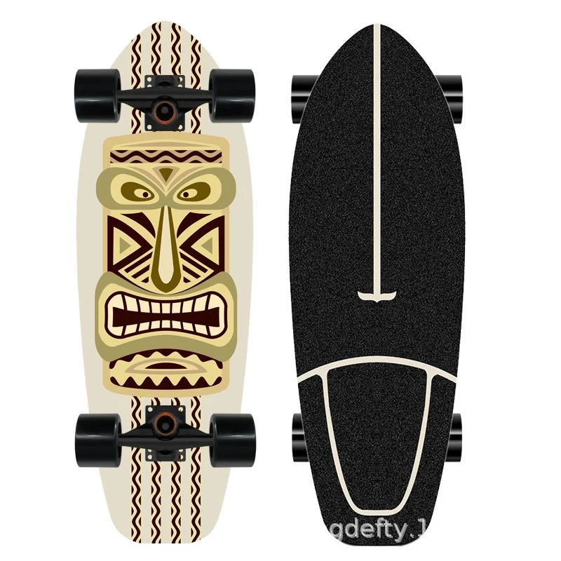 Skateboard Skanto mit künstlerischem Löwen-Design