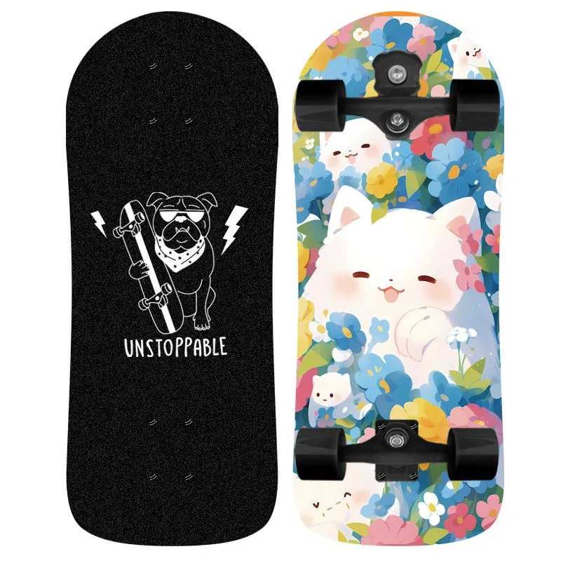 Skateboard Skanto mit Einhorn-Grafik