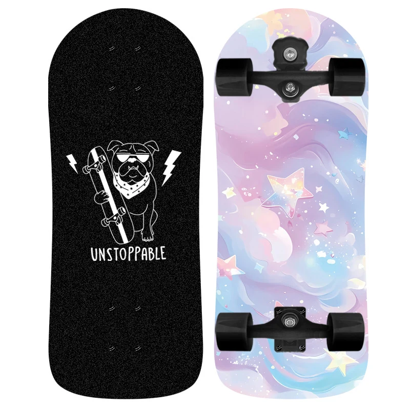 Skateboard Skanto mit Einhorn-Grafik