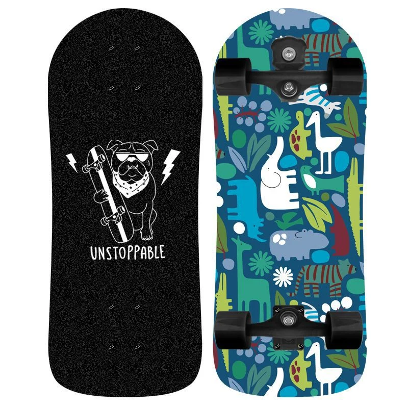 Skateboard Skanto mit Einhorn-Grafik