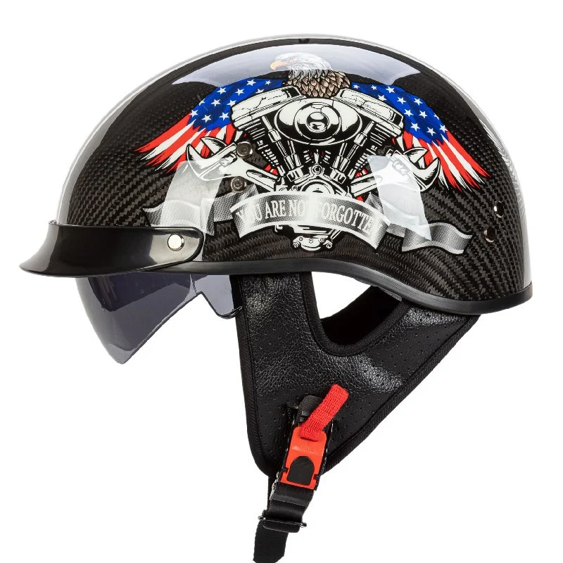 Stylischer Grafik-Totenkopf Motorradhelm Skanto