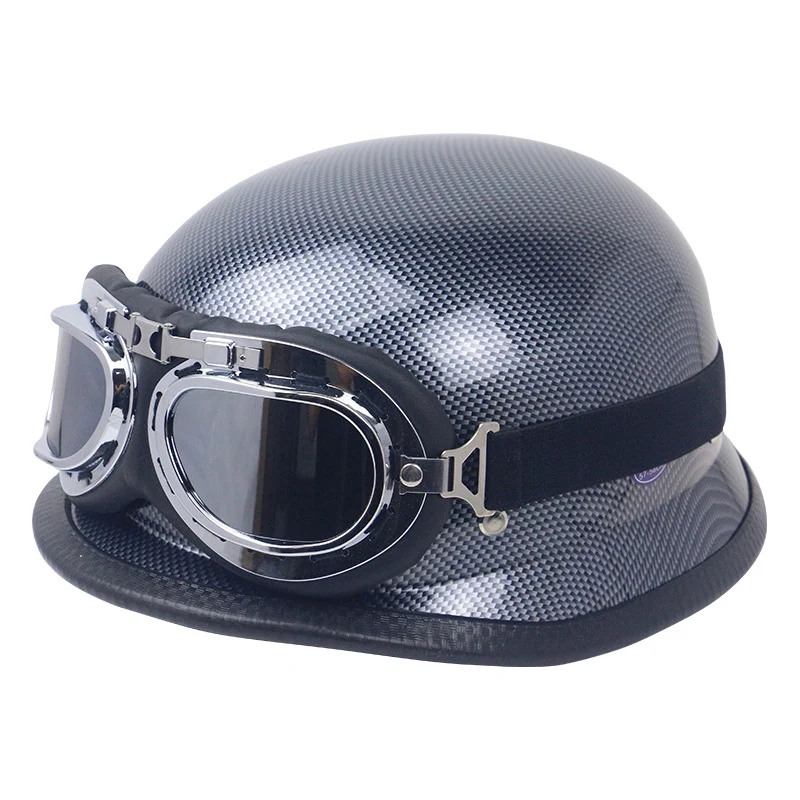 Retro Motorradhelm mit Brille Skanto