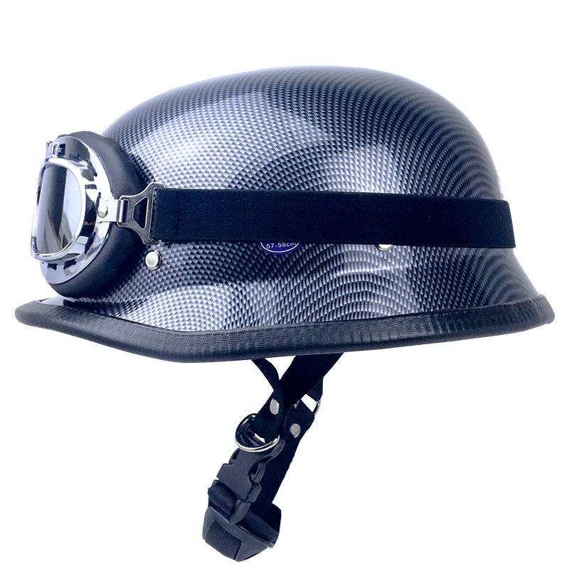 Retro Motorradhelm mit Brille Skanto