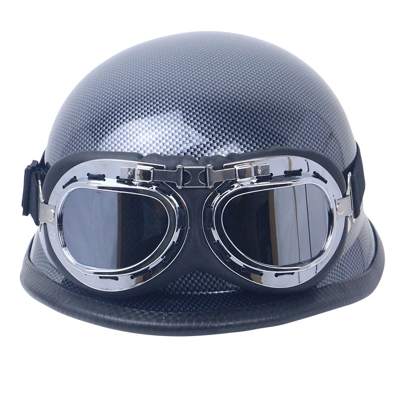 Retro Motorradhelm mit Brille Skanto