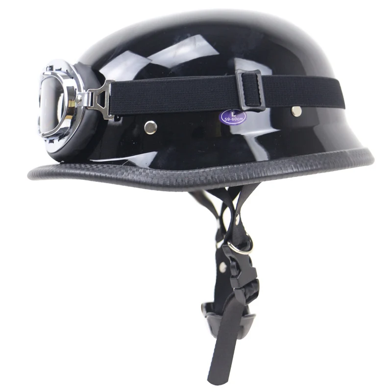 Retro Halbschalenhelm Motorradschutz mit Brille Skanto