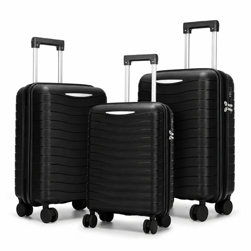 Hartschalenkoffer-Set mit innovativer Taschenorganisation Skanto