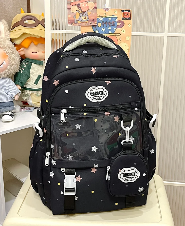 Stylischer Schulrucksack mit Sternenmuster Skanto