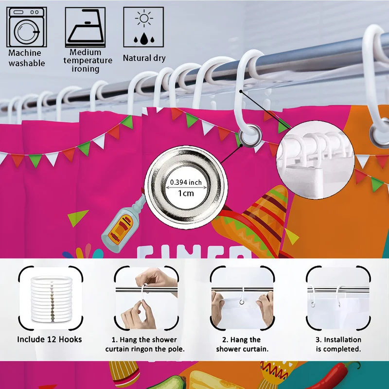 Komplettes Badezimmer-Set im Cinco de Mayo-Design Skanto