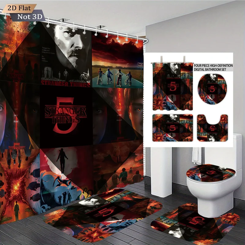 Digitales Badezimmer-Set Skanto mit Stranger Things Abenteuer-Thema