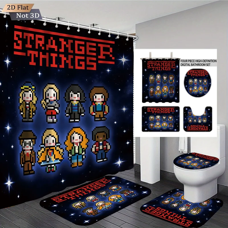 Digitales Badezimmer-Set Skanto mit Stranger Things Abenteuer-Thema
