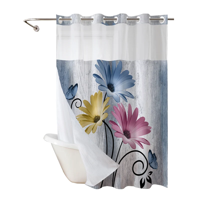 Duschvorhang Skanto mit Blumenmuster