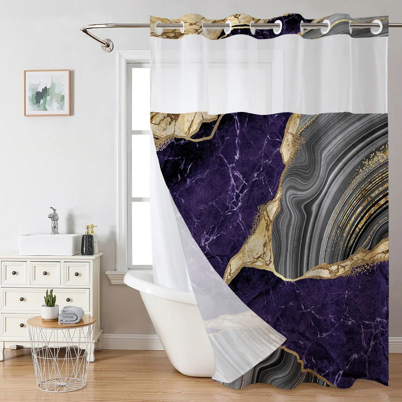 Eleganter Duschvorhang mit Marmordesign Skanto
