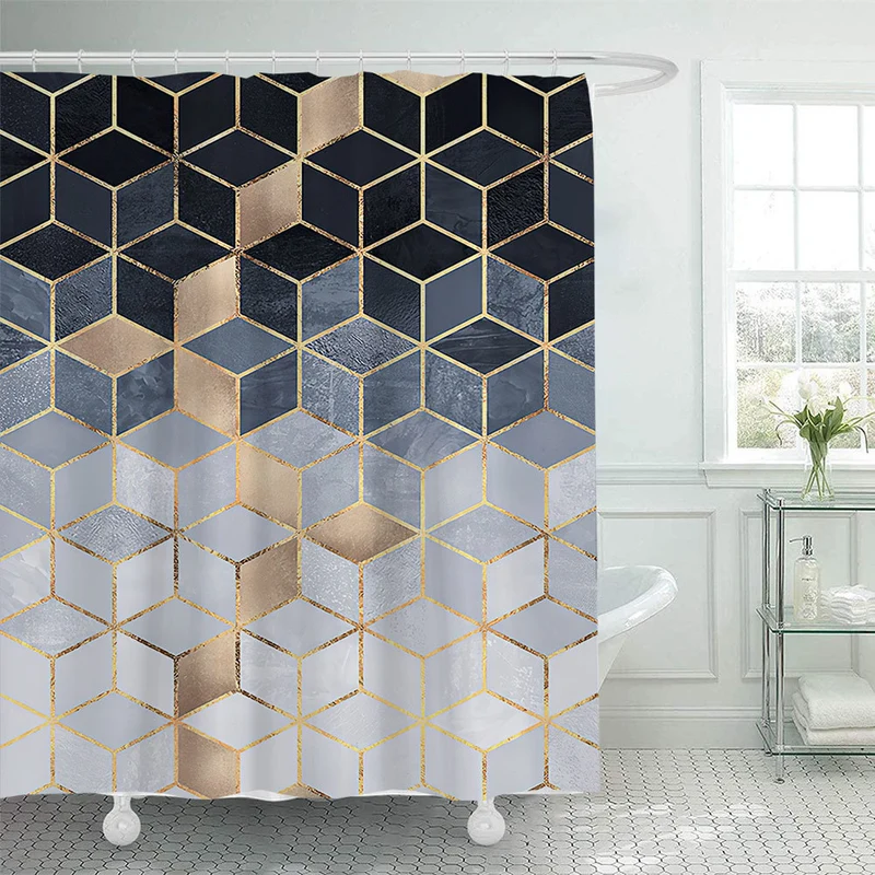 Strukturierter Mosaik-Duschvorhang Skanto