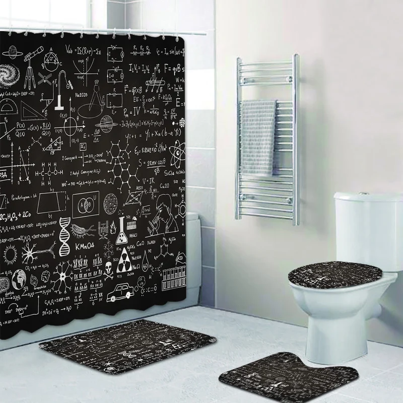 Duschvorhang mit wissenschaftlichem Gleichungsdesign Skanto