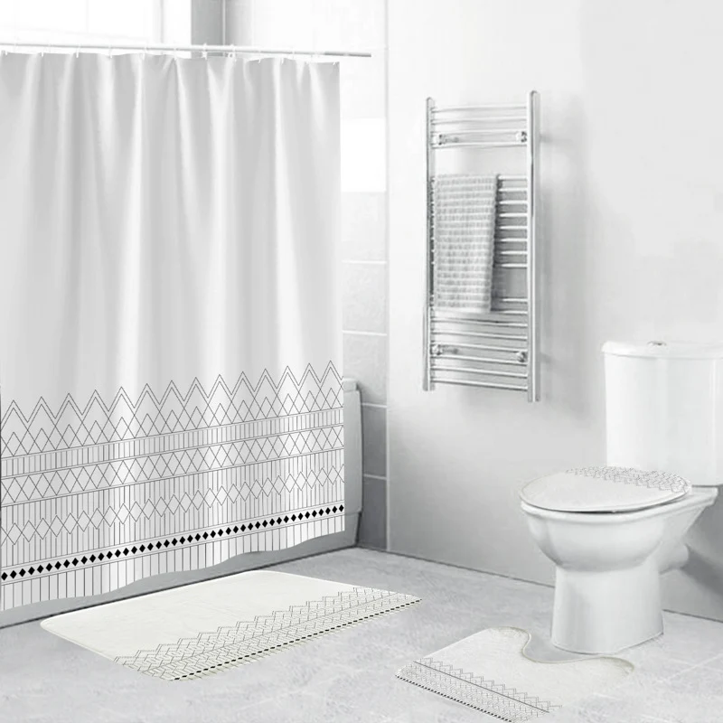 Badezimmer-Set mit Chevron-Muster Skanto