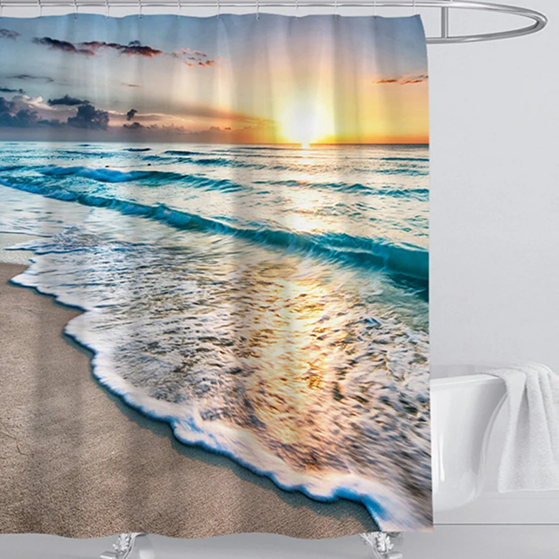 Duschvorhang mit Strandmotiv Skanto