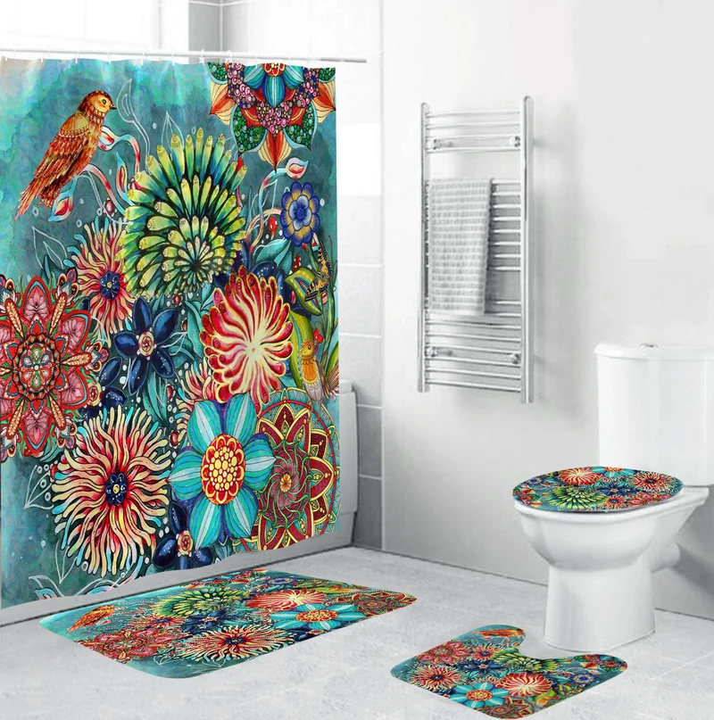 Künstlerisches Blumen-Badezimmer-Dekorationsset Skanto