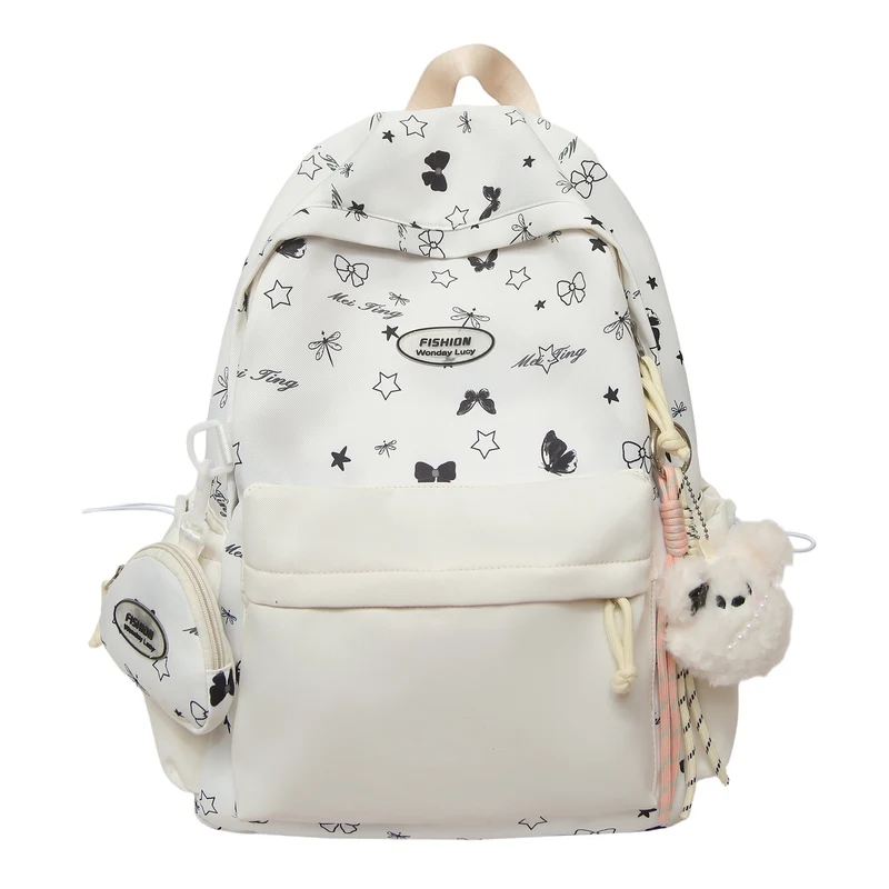 Stylischer Rucksack Skanto mit Schmetterlingsprint
