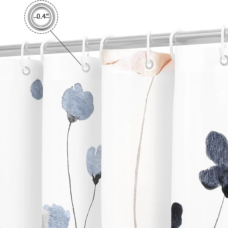 Duschvorhang Skanto mit Blumenmuster